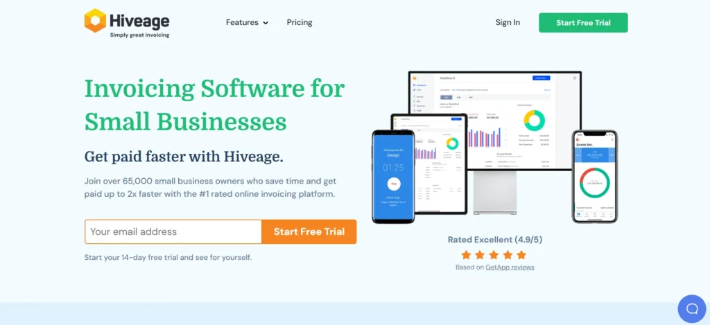 Invoicing Software for Small Businesses - Hiveage