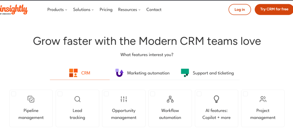 CRM Software for Small Business Owners - Insightly