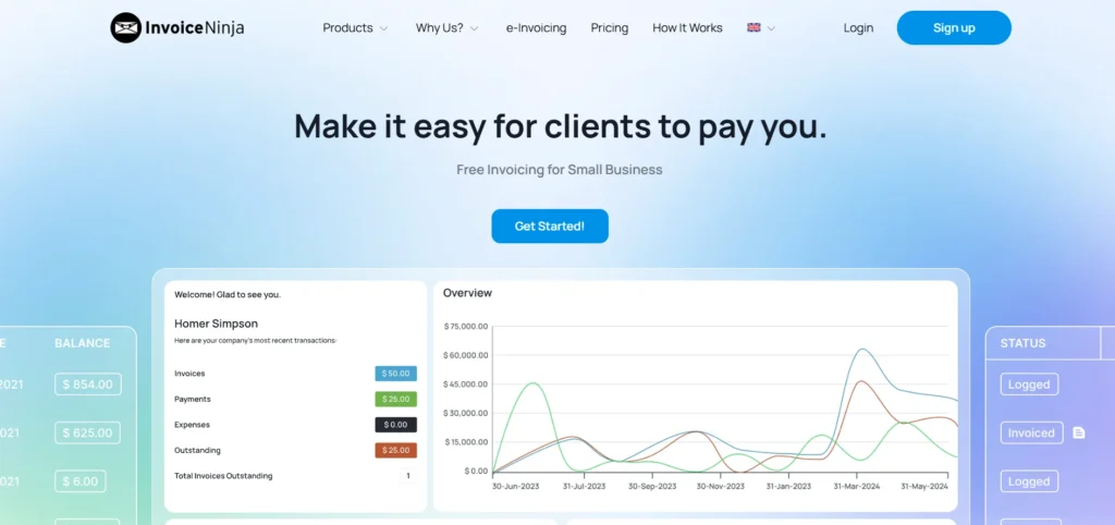 Invoicing Soft​wa‍re - Invoice Ninja