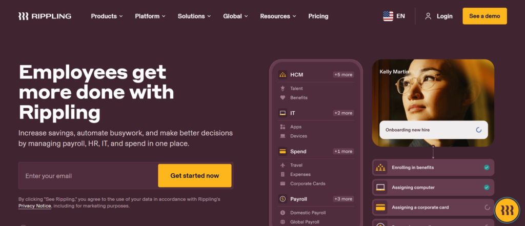 HR management platform - Rippling