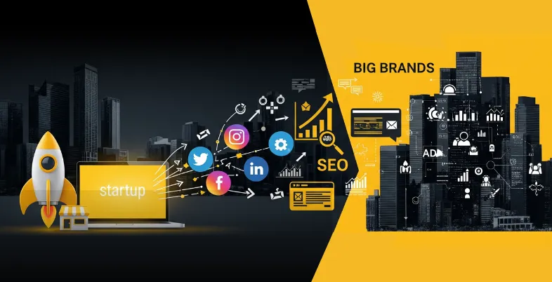 How Startups in Lucknow Can Compete with Big Brands Using Digital Marketing