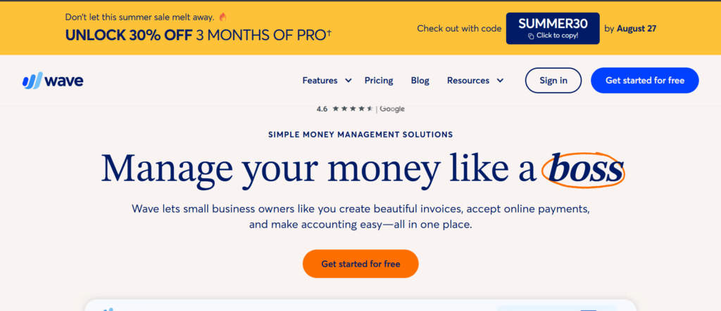 Accounting Software for Small Businesses – Wave
