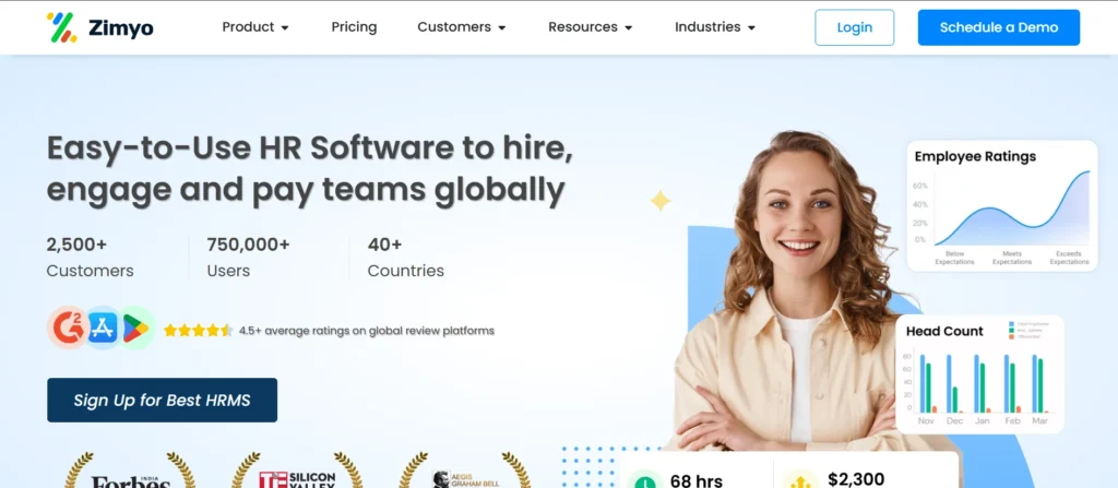 HR management tool - Zimyo
