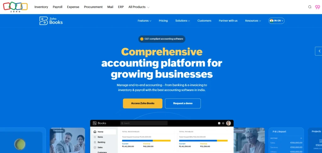 Accounting Software for Small Businesses - Zoho Books
