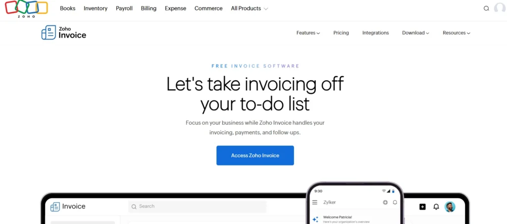Invoicing Software for Small Businesses - Zoho Invoice