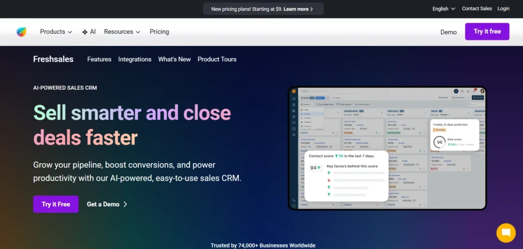 CRM Software for Small Business - Freshsales