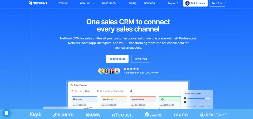 CRM Software for Small Business - NetHunt CRM