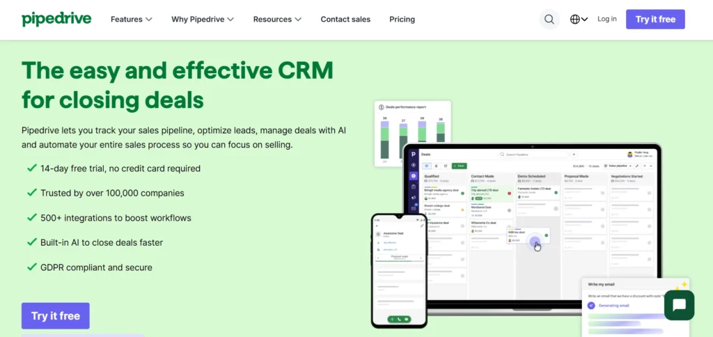 CRM Software for Small Business - Pipedrive