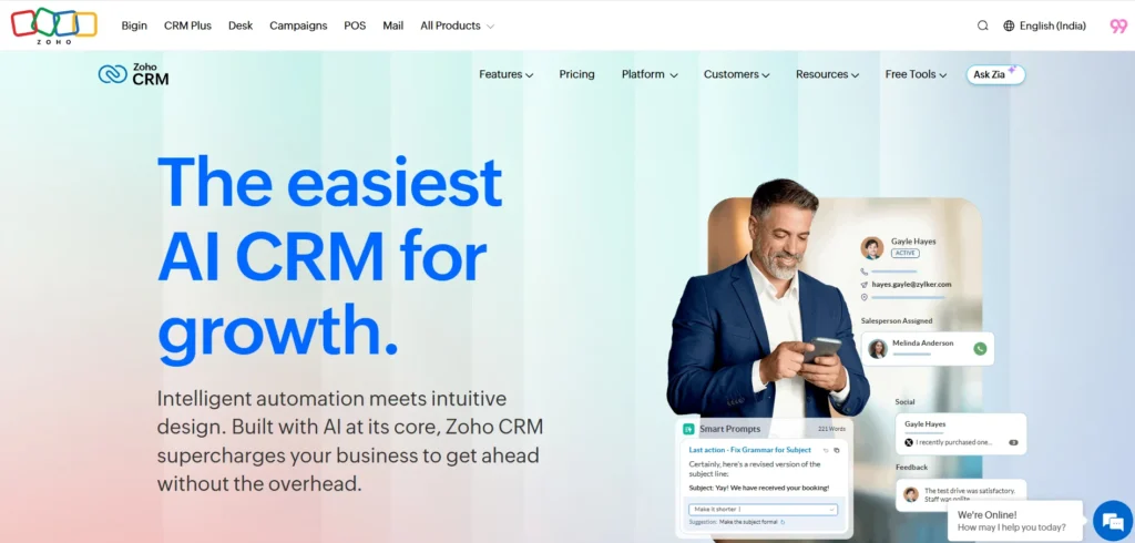 CRM Software for Small Business - Zoho CRM