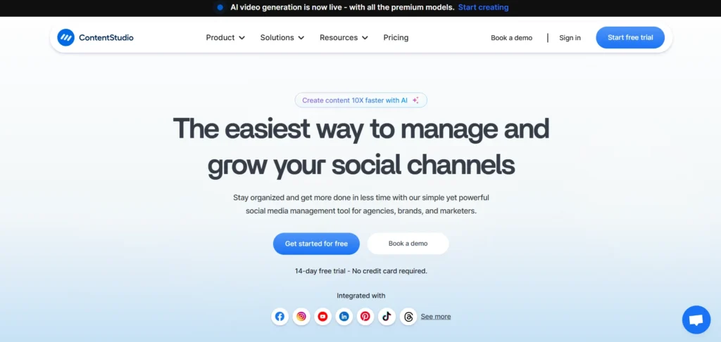 Social Media Analytic Tool - ContentStudio