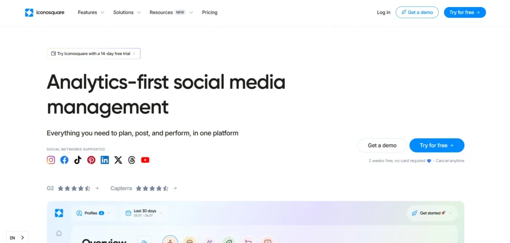 Social Media Analytic Tool - Iconosquare Best Custom Dashboards.