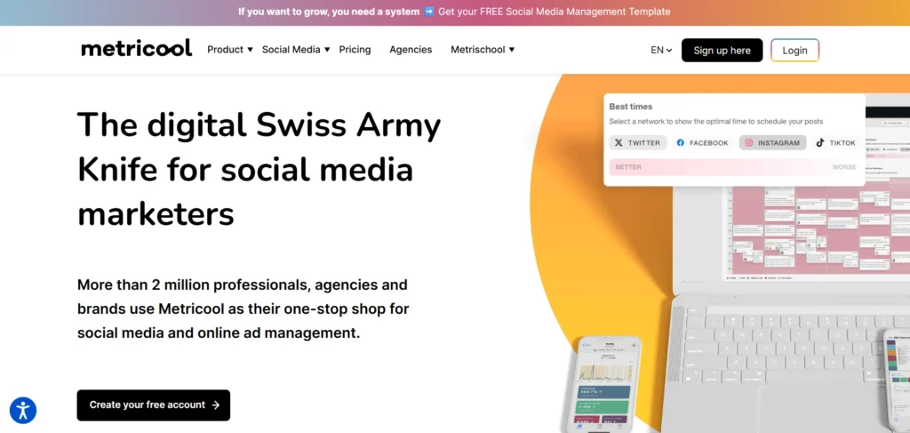 Social Media Analytic Tool - Metricool