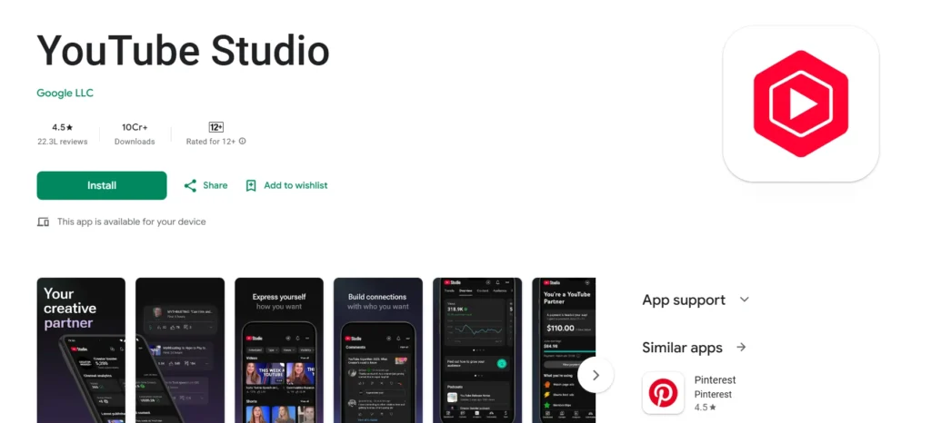 Social Media Analytic Tool - YouTube Studio