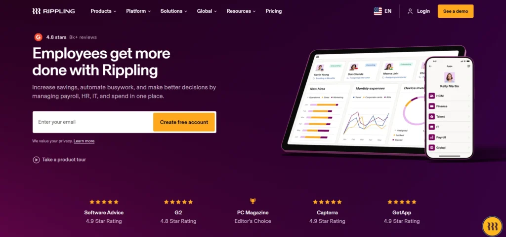 AI HR Software - Rippling