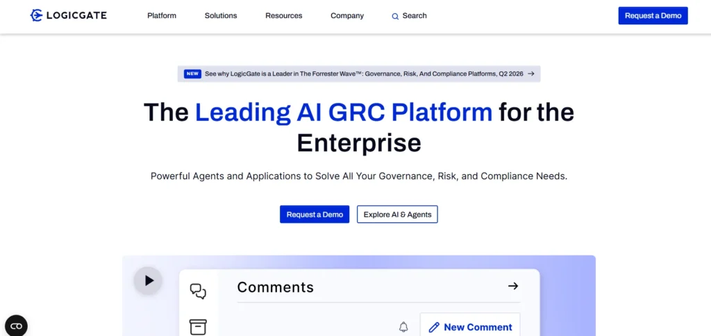 Complia​nce Man‍age‌ment‍ Software - LogicGate Risk​ Cloud