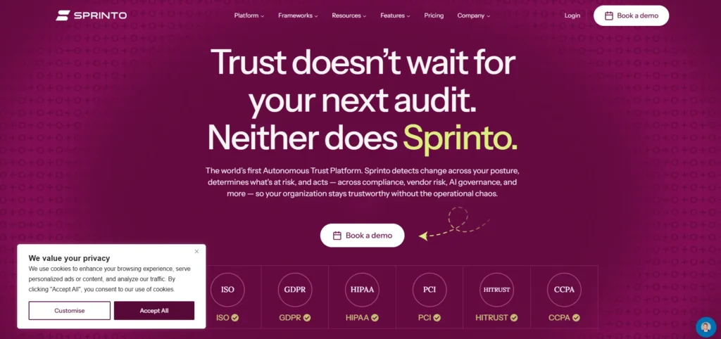 Complia​nce Man‍age‌ment‍ Software - Sprinto