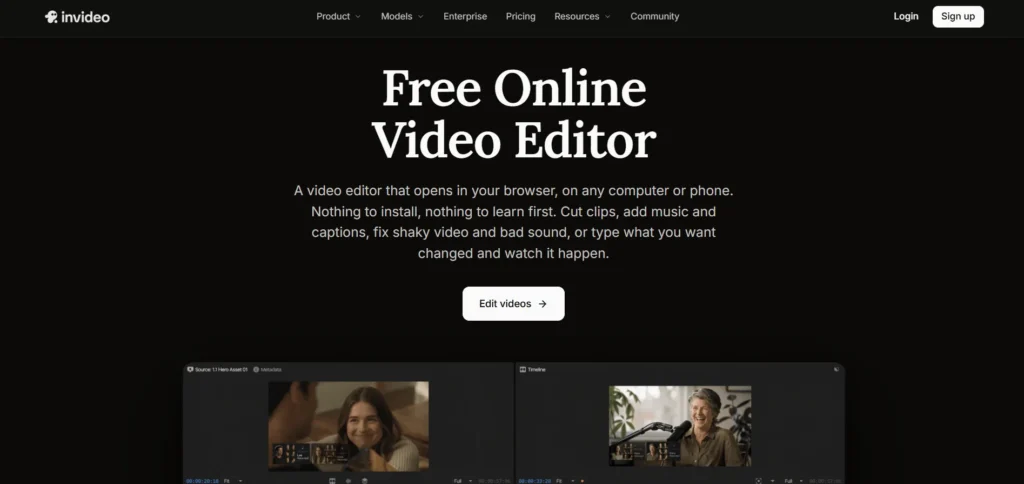 Video Editing Software for Beginners - Invideo Editor