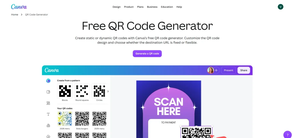 QR Code Generator - Canva QR Code Generator