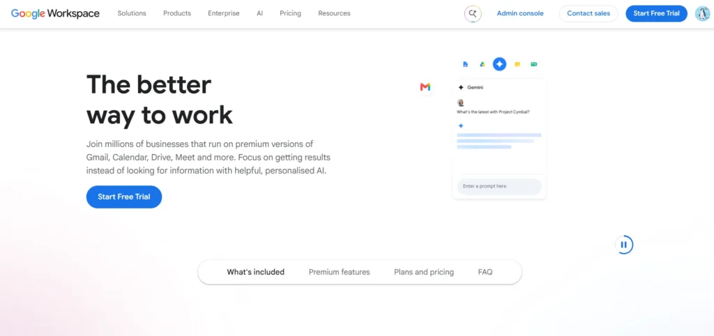 Team Collaboration Tool - Google Workspace