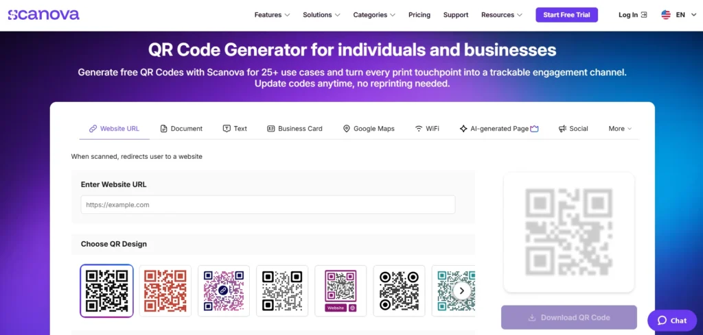 QR Code Generator - Scanova